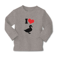 Baby Clothes I Love Silhouette Duck Aquatic Bird Boy & Girl Clothes Cotton - Cute Rascals