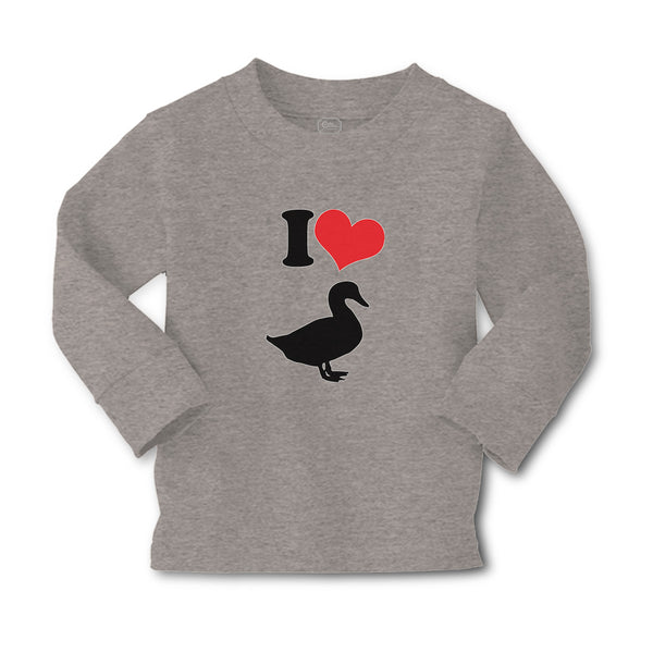 Baby Clothes I Love Silhouette Duck Aquatic Bird Boy & Girl Clothes Cotton - Cute Rascals