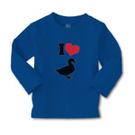 Baby Clothes I Love Silhouette Duck Aquatic Bird Boy & Girl Clothes Cotton - Cute Rascals