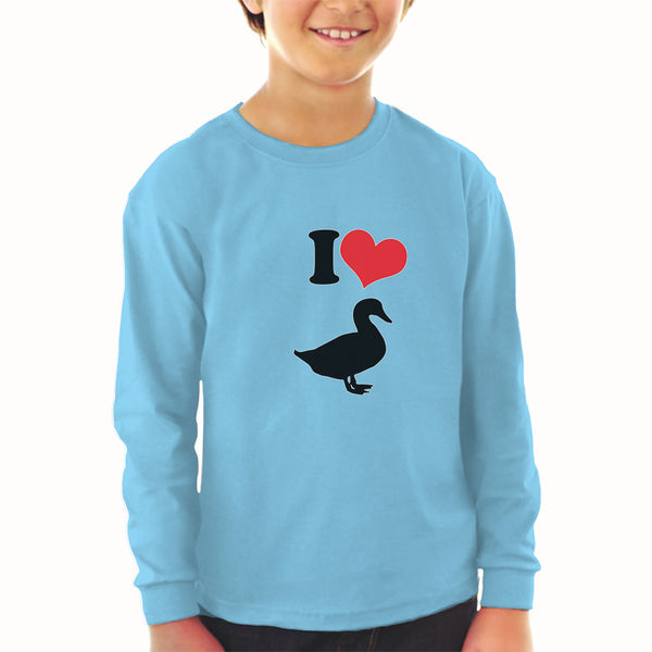 Baby Clothes I Love Silhouette Duck Aquatic Bird Boy & Girl Clothes Cotton - Cute Rascals
