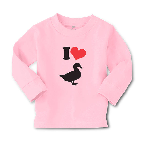 Baby Clothes I Love Silhouette Duck Aquatic Bird Boy & Girl Clothes Cotton - Cute Rascals