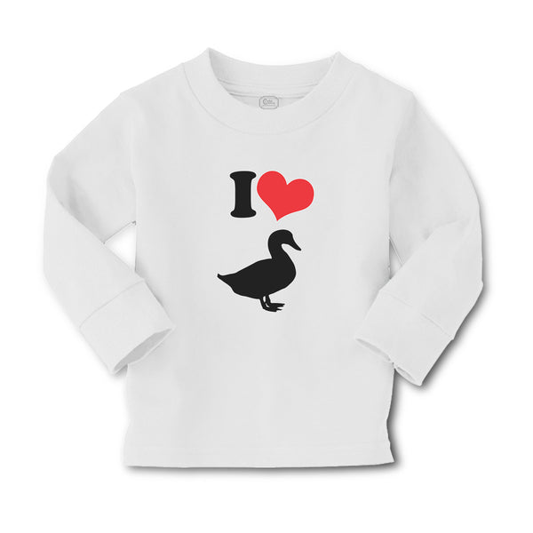 Baby Clothes I Love Silhouette Duck Aquatic Bird Boy & Girl Clothes Cotton - Cute Rascals