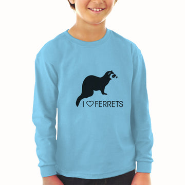 Baby Clothes I Love Ferrets Domesticated Polecat Mammal Boy & Girl Clothes