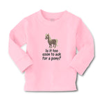 Baby Clothes Young Horse Is It Too Soon to Ask for A Pony Question Mark Sign - Cute Rascals
