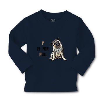 Baby Clothes Pug with P Is for Pug Dog Lover Pet Boy & Girl Clothes Cotton