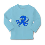 Baby Clothes Blue Baby Octopus Ocean Sea Life Boy & Girl Clothes Cotton - Cute Rascals