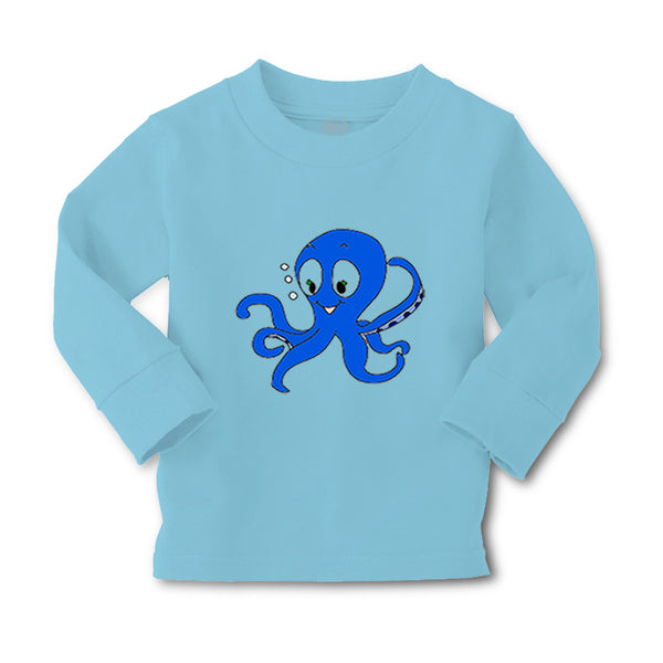 Baby Clothes Blue Baby Octopus Ocean Sea Life Boy & Girl Clothes Cotton - Cute Rascals