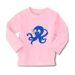 Baby Clothes Blue Baby Octopus Ocean Sea Life Boy & Girl Clothes Cotton - Cute Rascals