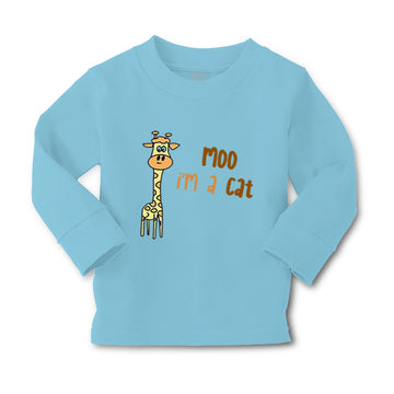 Baby Clothes Yellow Giraffe Saying Moo I'M A Cat Boy & Girl Clothes Cotton