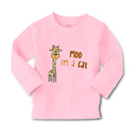 Baby Clothes Yellow Giraffe Saying Moo I'M A Cat Boy & Girl Clothes Cotton - Cute Rascals