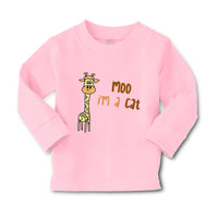Baby Clothes Yellow Giraffe Saying Moo I'M A Cat Boy & Girl Clothes Cotton - Cute Rascals