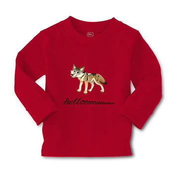 Baby Clothes Hellooooo Coyote Animal Funny Humor Boy & Girl Clothes Cotton
