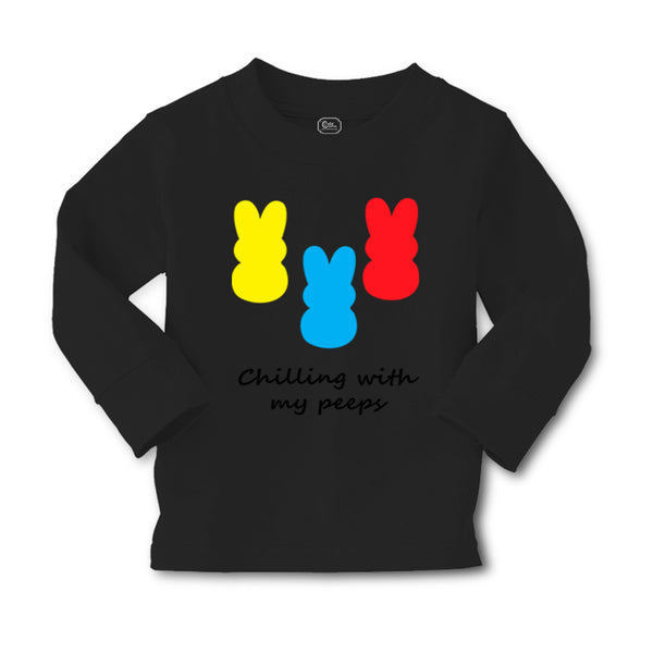 Baby Clothes Chilling with My Peeps Cute Bunnies Funny Humor Boy & Girl Clothes - Cute Rascals