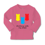 Baby Clothes Chilling with My Peeps Cute Bunnies Funny Humor Boy & Girl Clothes - Cute Rascals