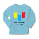 Baby Clothes Chilling with My Peeps Cute Bunnies Funny Humor Boy & Girl Clothes - Cute Rascals
