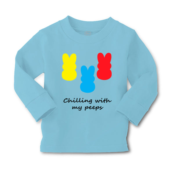 Baby Clothes Chilling with My Peeps Cute Bunnies Funny Humor Boy & Girl Clothes - Cute Rascals