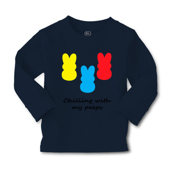 Baby Clothes Chilling with My Peeps Cute Bunnies Funny Humor Boy & Girl Clothes - Cute Rascals