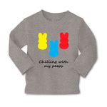 Baby Clothes Chilling with My Peeps Cute Bunnies Funny Humor Boy & Girl Clothes - Cute Rascals