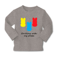 Baby Clothes Chilling with My Peeps Cute Bunnies Funny Humor Boy & Girl Clothes - Cute Rascals