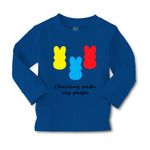 Baby Clothes Chilling with My Peeps Cute Bunnies Funny Humor Boy & Girl Clothes - Cute Rascals