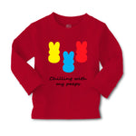 Baby Clothes Chilling with My Peeps Cute Bunnies Funny Humor Boy & Girl Clothes - Cute Rascals