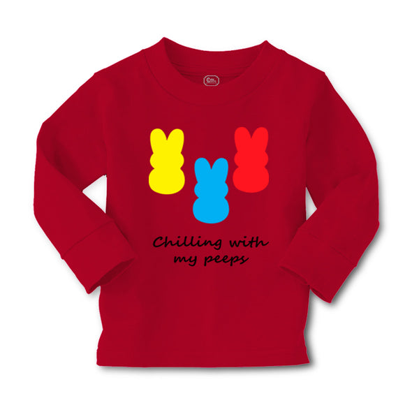 Baby Clothes Chilling with My Peeps Cute Bunnies Funny Humor Boy & Girl Clothes - Cute Rascals