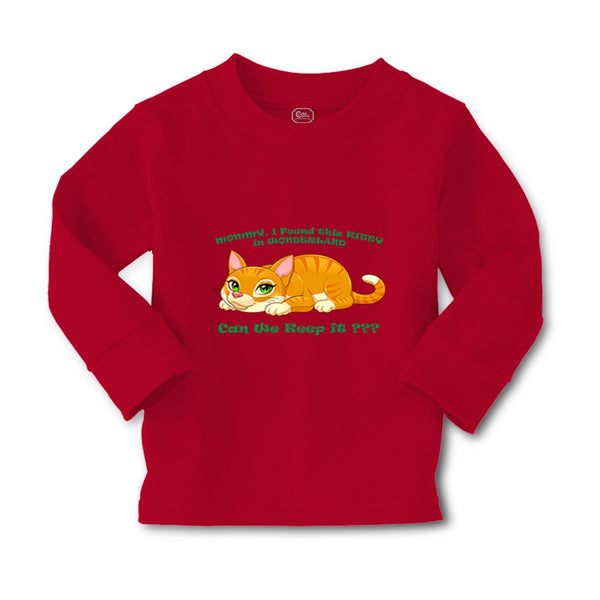 Baby Clothes Found Kitty in Wonderland Can We Keep It Cat Lover Kitty Cotton - Cute Rascals