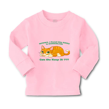 Baby Clothes Found Kitty in Wonderland Can We Keep It Cat Lover Kitty Cotton