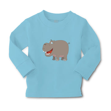 Baby Clothes Hippopotamus Smiling Style A Safari Boy & Girl Clothes Cotton