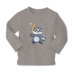 Baby Clothes Raccoon Baseball Player Funny Humor Boy & Girl Clothes Cotton - Cute Rascals