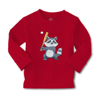 Baby Clothes Raccoon Baseball Player Funny Humor Boy & Girl Clothes Cotton - Cute Rascals