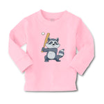 Baby Clothes Raccoon Baseball Player Funny Humor Boy & Girl Clothes Cotton - Cute Rascals