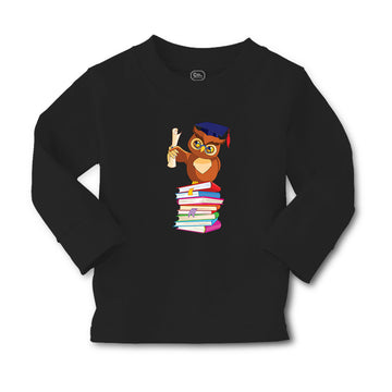 Baby Clothes Owl Professor on Bunch of Books Animals Funny Boy & Girl Clothes