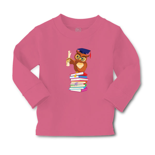 Baby Clothes Owl Professor on Bunch of Books Animals Funny Boy & Girl Clothes - Cute Rascals