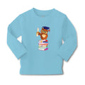 Baby Clothes Owl Professor on Bunch of Books Animals Funny Boy & Girl Clothes