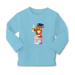 Baby Clothes Owl Professor on Bunch of Books Animals Funny Boy & Girl Clothes - Cute Rascals