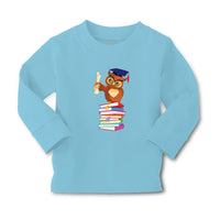 Baby Clothes Owl Professor on Bunch of Books Animals Funny Boy & Girl Clothes - Cute Rascals