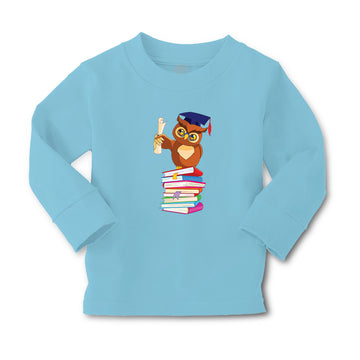 Baby Clothes Owl Professor on Bunch of Books Animals Funny Boy & Girl Clothes