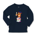 Baby Clothes Owl Professor on Bunch of Books Animals Funny Boy & Girl Clothes