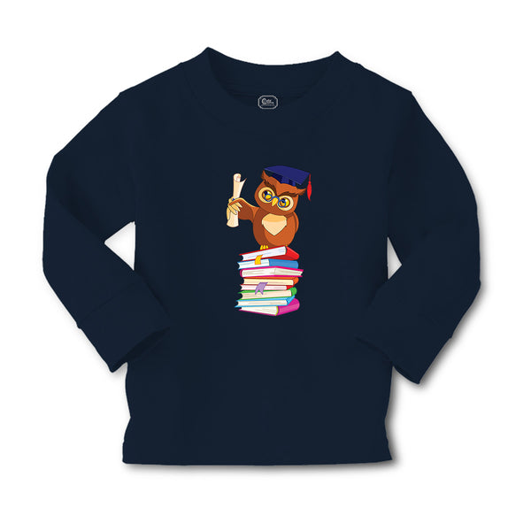 Baby Clothes Owl Professor on Bunch of Books Animals Funny Boy & Girl Clothes - Cute Rascals