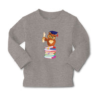 Baby Clothes Owl Professor on Bunch of Books Animals Funny Boy & Girl Clothes - Cute Rascals