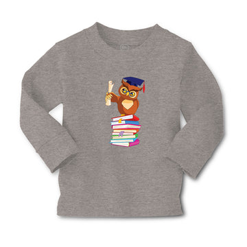 Baby Clothes Owl Professor on Bunch of Books Animals Funny Boy & Girl Clothes
