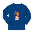 Baby Clothes Owl Professor on Bunch of Books Animals Funny Boy & Girl Clothes