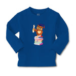 Baby Clothes Owl Professor on Bunch of Books Animals Funny Boy & Girl Clothes - Cute Rascals