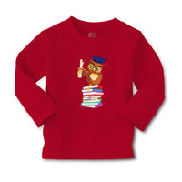 Baby Clothes Owl Professor on Bunch of Books Animals Funny Boy & Girl Clothes - Cute Rascals