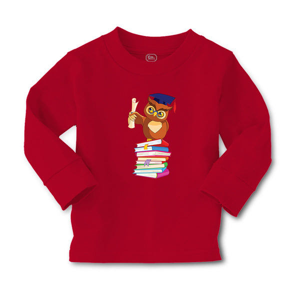 Baby Clothes Owl Professor on Bunch of Books Animals Funny Boy & Girl Clothes - Cute Rascals