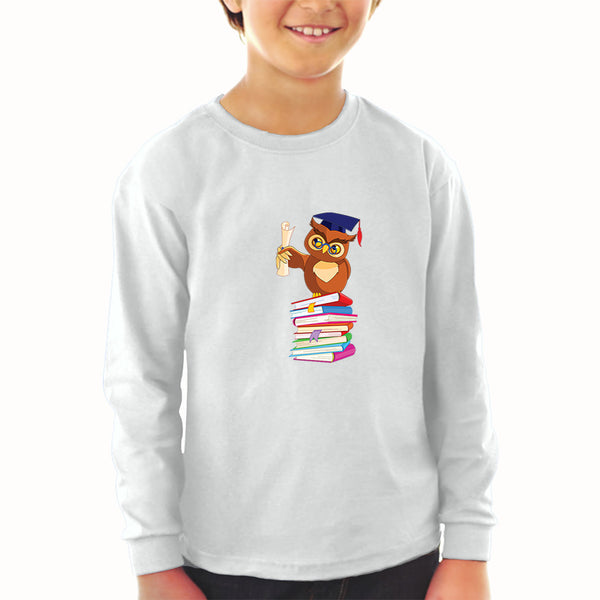 Baby Clothes Owl Professor on Bunch of Books Animals Funny Boy & Girl Clothes - Cute Rascals