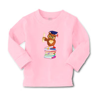 Baby Clothes Owl Professor on Bunch of Books Animals Funny Boy & Girl Clothes - Cute Rascals