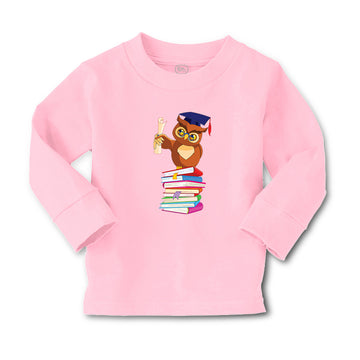 Baby Clothes Owl Professor on Bunch of Books Animals Funny Boy & Girl Clothes