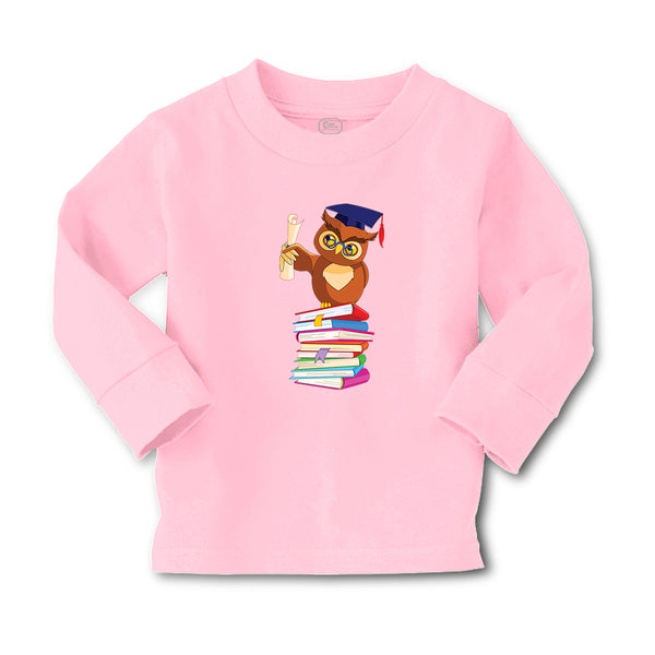Baby Clothes Owl Professor on Bunch of Books Animals Funny Boy & Girl Clothes - Cute Rascals